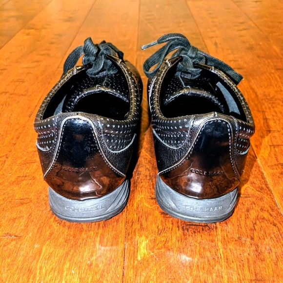 EUC COLE HAAN D44038 US 9B  Grand.OS Womens Black Leather Tennis Loafer Sneaker - Picture 5 of 10